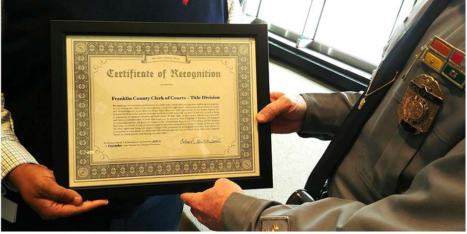 Certificate of Recognition