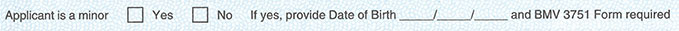 Applicant Is a Minor