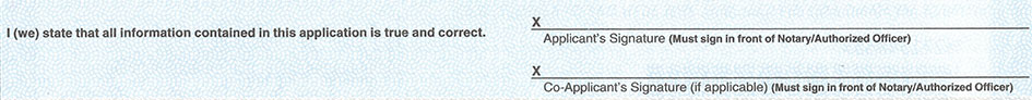 Applicant’s Signature
