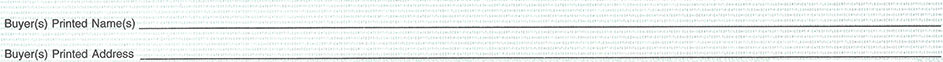 Buyer Printed Name and Address