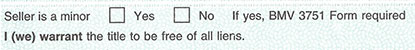 Minor and Lien Disclosure