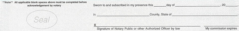 Notary Acknowledgment Section